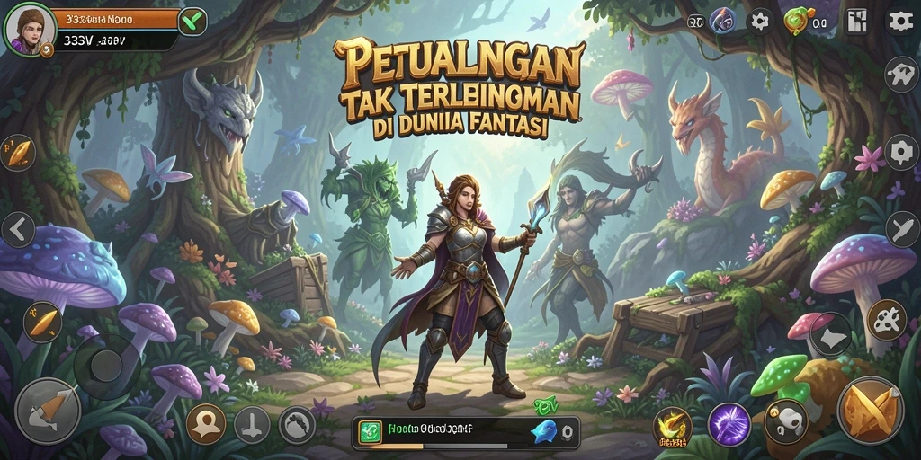Tampilan gameplay dari 333V dengan petualangan epik di dunia fantastis.