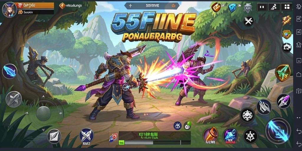Tampilan menakjubkan dari gameplay RPG di 55FIVE.