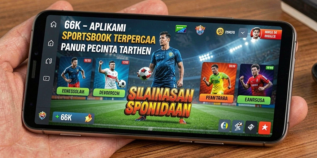 Tampilan antarmuka yang menarik dan mudah digunakan dalam aplikasi Sportsbook.