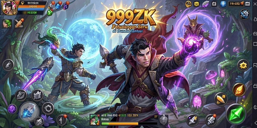 Screenshot gameplay 999ZK menampilkan akselerasi petualangan yang fantastis.