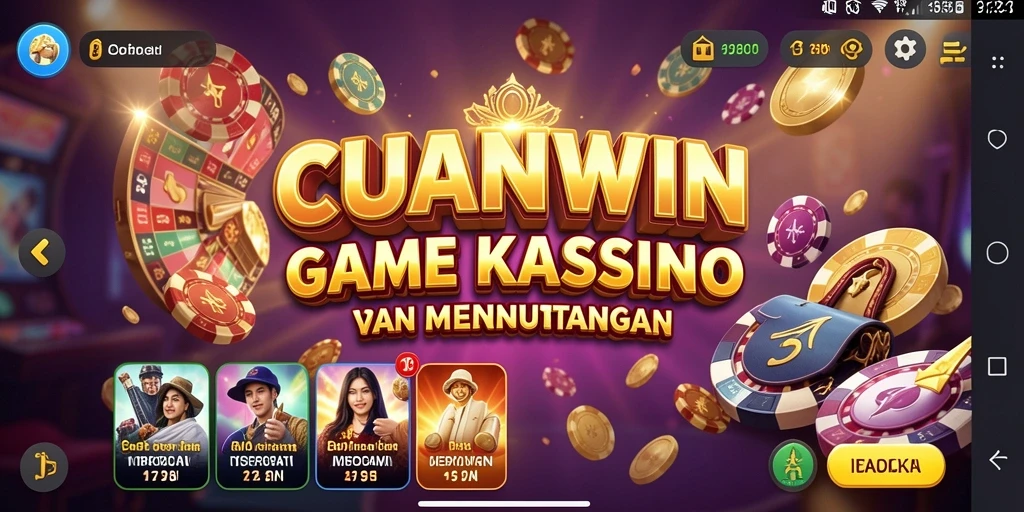 Screenshot utama CUANWIN menampilkan gameplay Kasino yang menggugah selera.