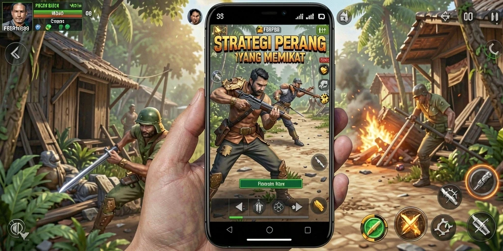 Tangkapan layar gameplay FBRP88 dengan strategi perang yang intens.