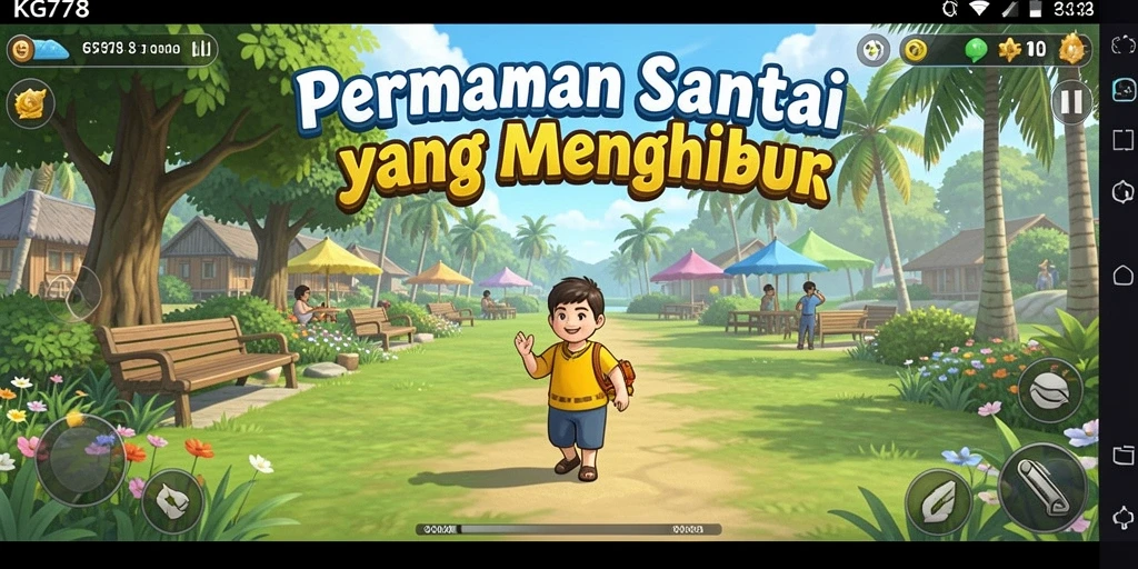 Tampilan gameplay KG778 yang ceria dan menghibur.
