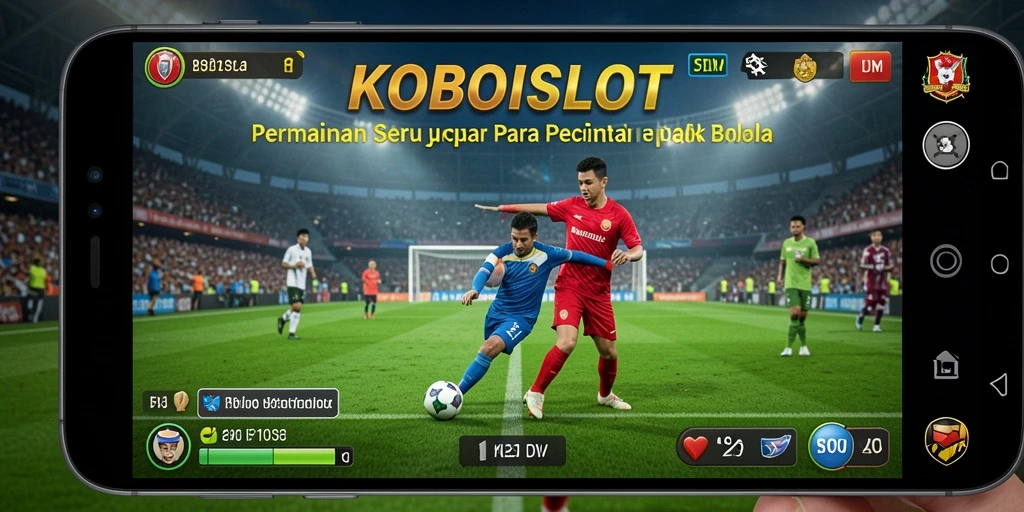 Tampilan seru gameplay KOBOISLOT yang penuh aksi Football.