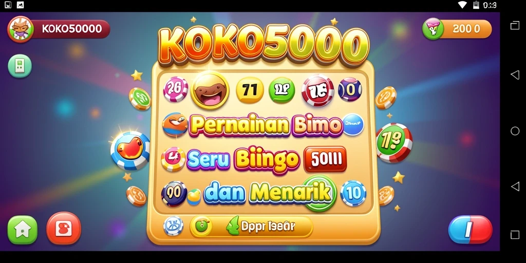 Tampilan gameplay KOKO5000 yang menyenangkan dan interaktif.