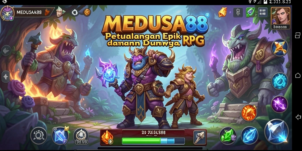 Screenshot gameplay MEDUSA88 yang penuh aksi dan petualangan.