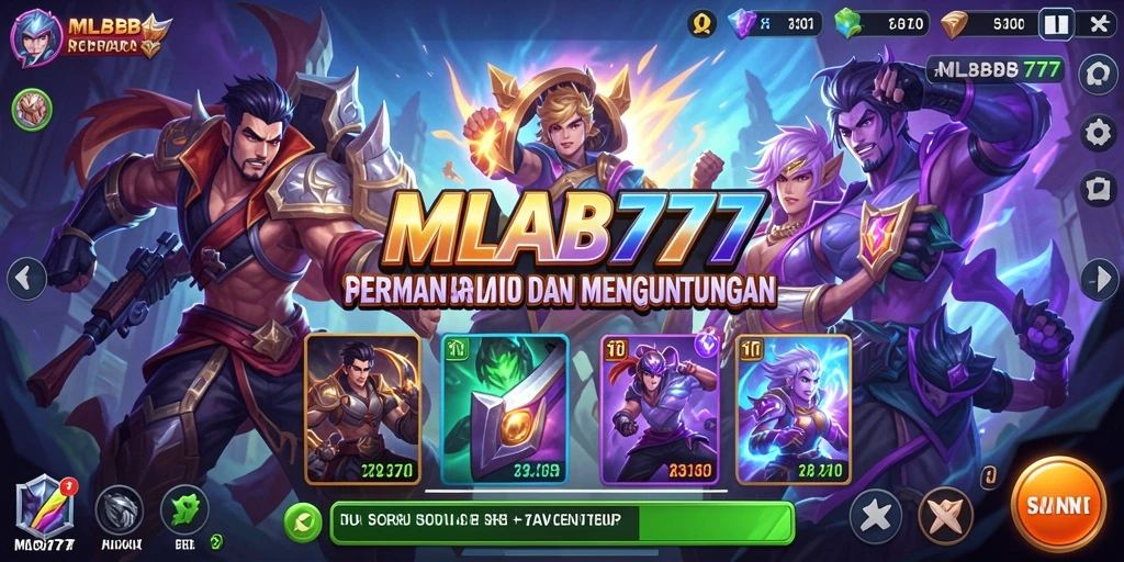 Tampilan gameplay seru dari MLBB777 dengan berbagai tema slot.