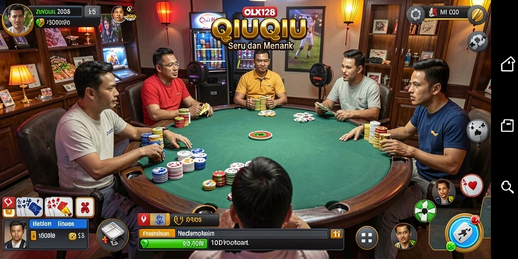 Tangkapan layar utama OLX128 menampilkan gameplay QiuQiu yang seru.