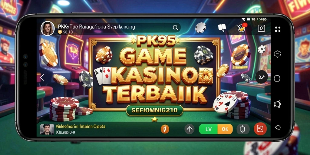 Screenshot gameplay PK95 yang menampilkan suasana kasino yang mendebarkan.