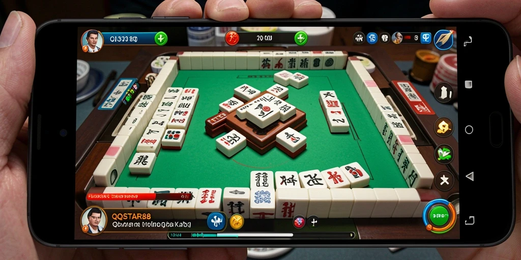 Screenshot utama QQSTAR88 menampilkan gameplay Mahjong yang menarik.