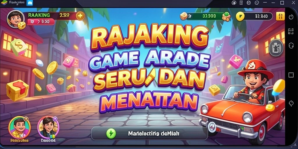 Tampilan gameplay RAJAKING dengan berbagai level arcade yang menarik.