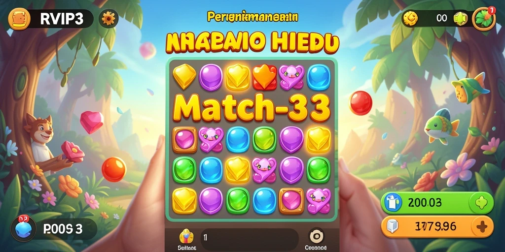 Tampilan gameplay RVIP3 yang seru dan penuh warna.