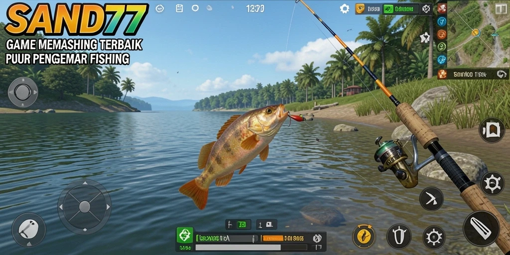 Tampilan gameplay menarik dari game Fishing SAND77.