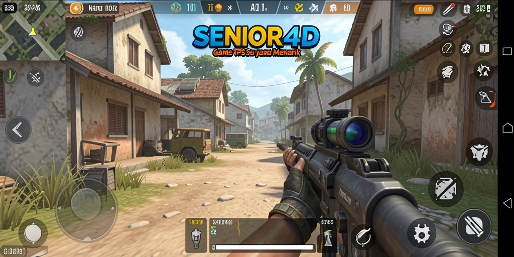 Tampilan gameplay dalam SENIOR4D yang penuh aksi dan seru.