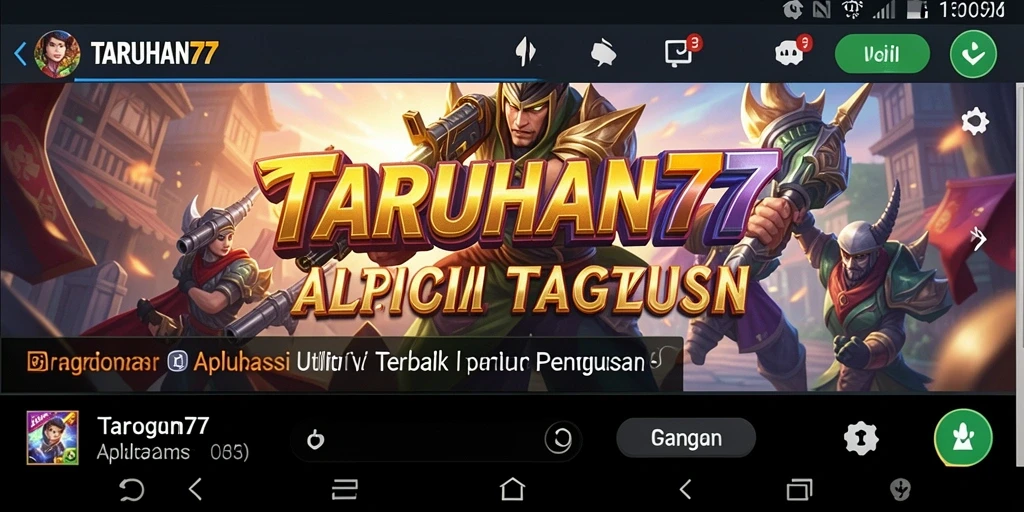 Tampilan aplikasi TARUHAN77 dengan fitur-fitur Utility yang menarik.